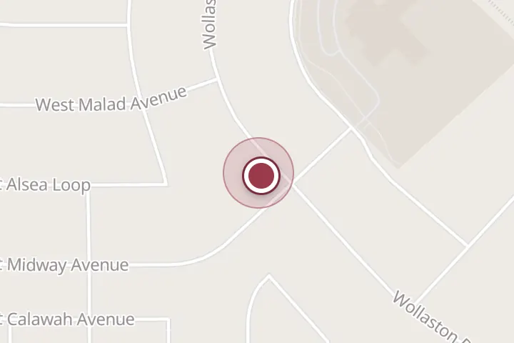 Street map around 1699 N Wollaston Dr, Post Falls, with a pin at 2FL Windows & Siding