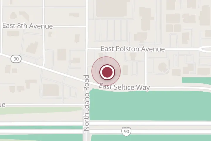 Street map around 650 N Idaho Rd, Post Falls, with a pin at 7-Eleven