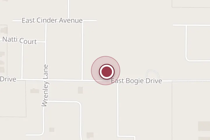Street map around 2839 E Wheelbarrow Rd, Post Falls, with a pin at Advanced Concrete Pumping