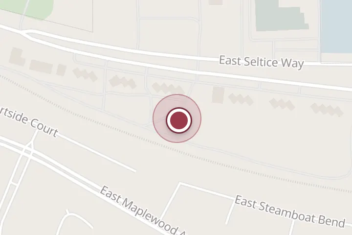 Street map around 5290 E Seltice Way unit B 103, Post Falls, with a pin at Allbuilt Homes, LLC