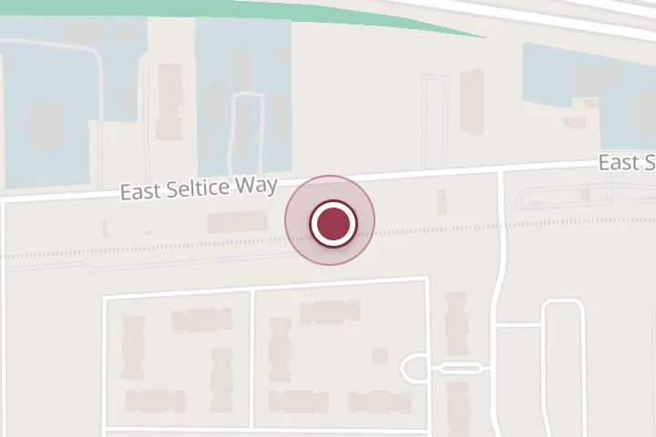 Street map around 3046 E Seltice Way, Post Falls, with a pin at Aspen Veterinary Service