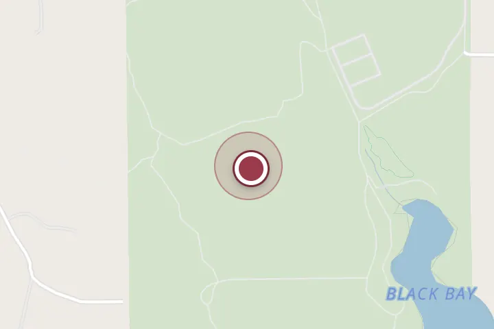 Street map around 1299 E 3rd Ave, Post Falls, with a pin at Black Bay Park