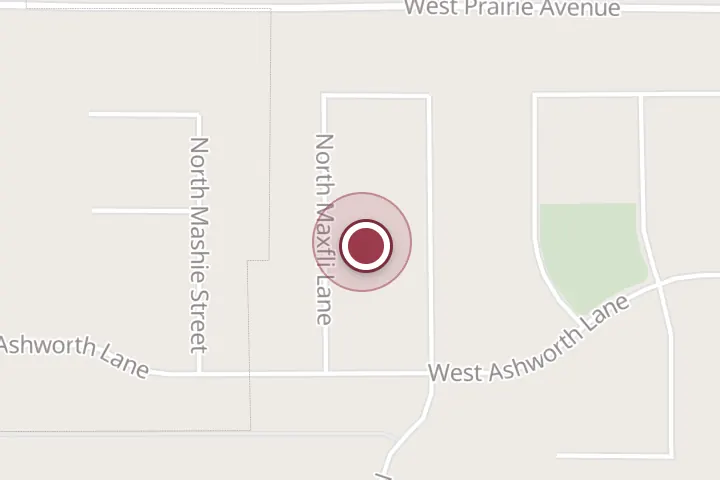 Street map around 3806 N Maxfli Ln, Post Falls, with a pin at Blue Grass Hydroseeding