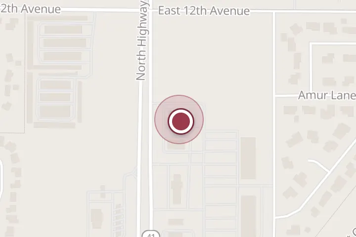 Street map around 980 ID-41, Post Falls, with a pin at Bruchi's Cheesesteaks & Burgers