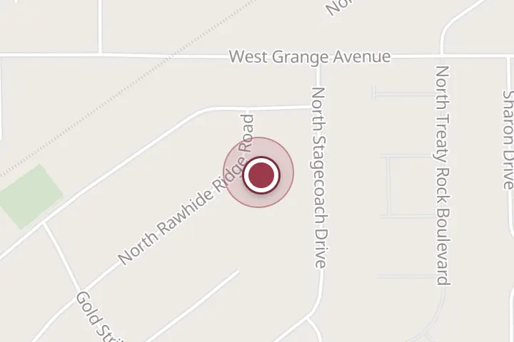 Street map around 2900 N Rawhide Ridge Rd, Post Falls, with a pin at Brush Bros LLC
