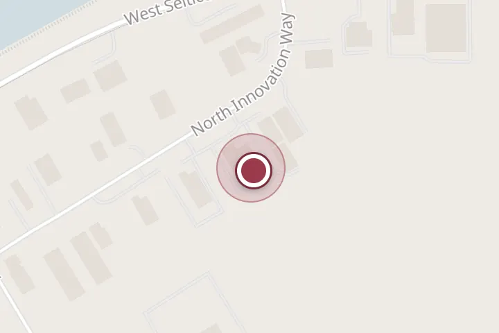 Street map around 991 N Innovation Wy Unit 201, Post Falls, with a pin at Bugle Construction & Decking