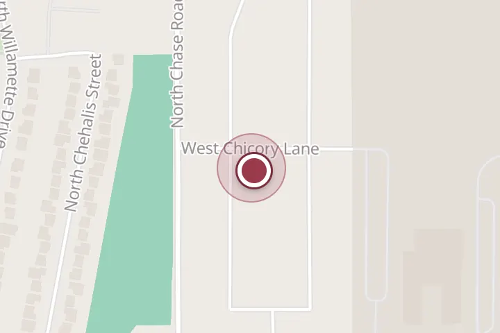Street map around 725 W Chicory Ln, Post Falls, with a pin at BURDETT CUSTOM CONCRETE