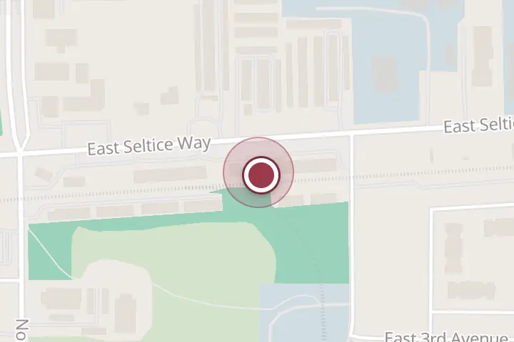 Street map around 2700 E Seltice Way #11, Post Falls, with a pin at Cafecito