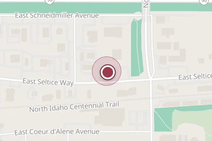 Street map around 1869 E Seltice Way #181, Post Falls, with a pin at Cakes By Stefanie