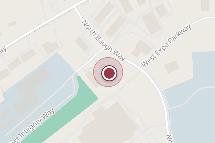 Street map around 627 N Baugh Way, Post Falls, with a pin at California Closets - Post Falls Office / Manufacturing Center