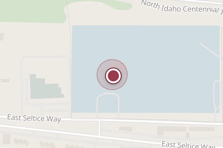 Street map around 5605 E Seltice Way, Post Falls, with a pin at Cannon Hill Industries Inc