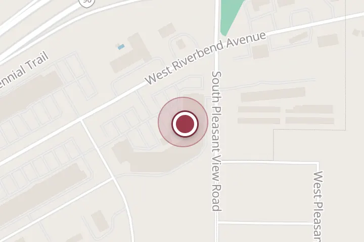 Street map around 4021 W Riverbend Ave, Post Falls, with a pin at Caravel Hookah Lounge