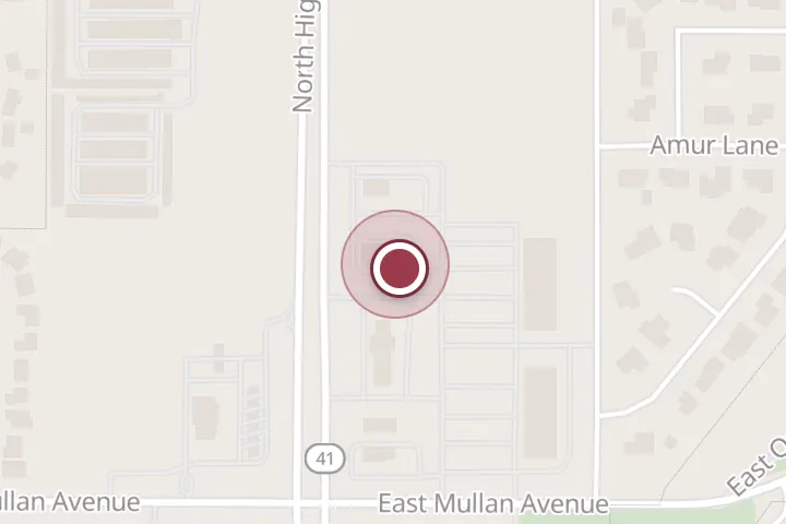 Street map around 950 ID-41, Post Falls, with a pin at Chipotle Mexican Grill