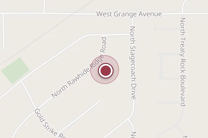 Street map around 2860 N Rawhide Ridge Rd, Post Falls, with a pin at Clear Cut Lawn LLC