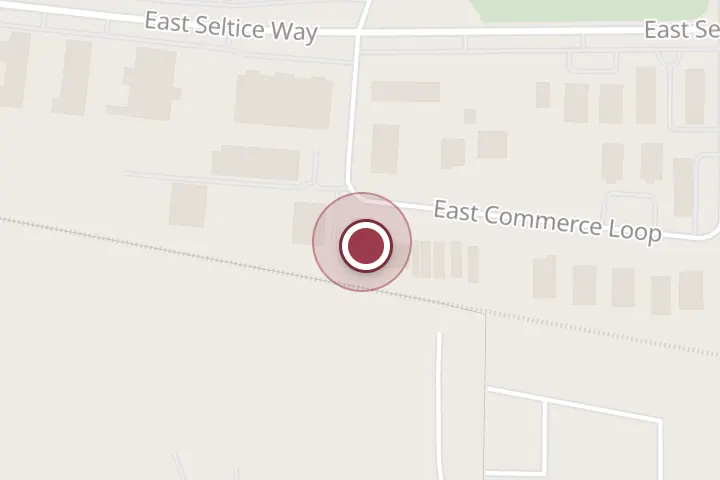 Street map around 6000 E Commerce Loop, Post Falls, with a pin at CN Diesel Performance