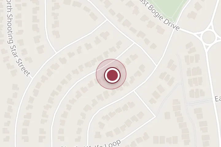 Street map around 2548 N Coolwater Dr, Post Falls, with a pin at Coeur d'Alene Landscaping