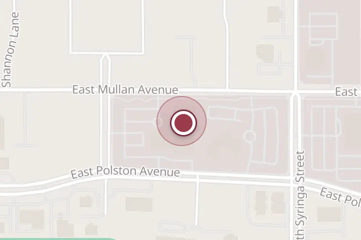 Street map around 1300 E Mullan Ave #1000, Post Falls, with a pin at Coeur d'Alene Pediatrics