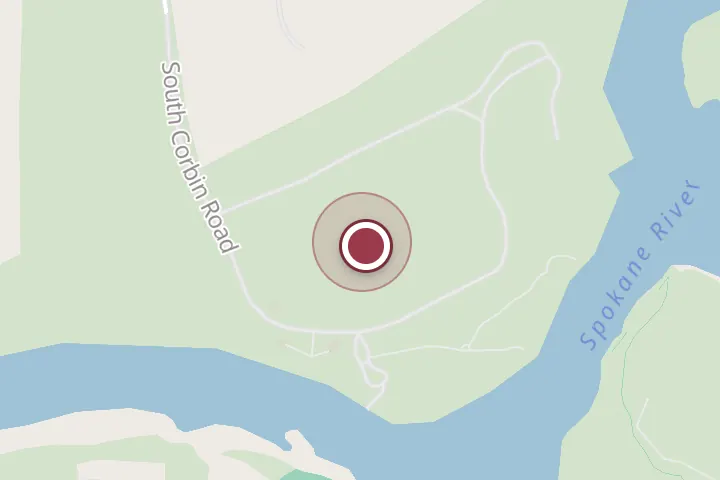 Street map around 896 S Corbin Rd, Post Falls, with a pin at Corbin Park