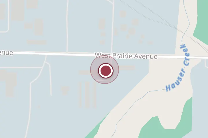 Street map around 16478 W Prairie Ave, Post Falls, with a pin at Crosstown Pest Control