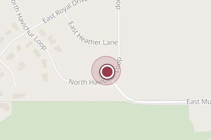 Street map around 1709 N Havichur Loop, Post Falls, with a pin at Dala Bakehouse