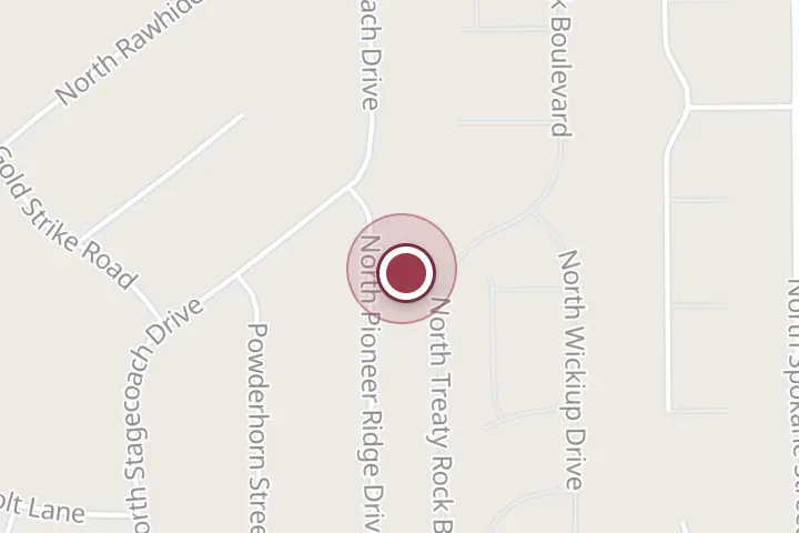 Street map around 2604 N Pioneer Ridge Dr, Post Falls, with a pin at Dales Plumbing & More