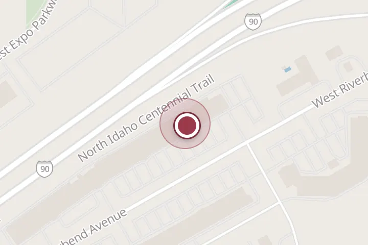 Street map around 4238 W Riverbend Ave, Post Falls, with a pin at Discount Days Bargain Store