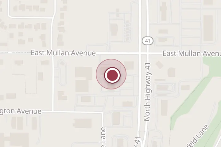 Street map around 3904 Mullan Ave Ste D, Post Falls, with a pin at Domino's Pizza