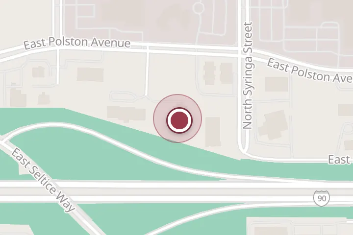 Street map around 602 N Calgary Ct Ste 301POST, Post Falls, with a pin at Dr. Benjamin Rencher