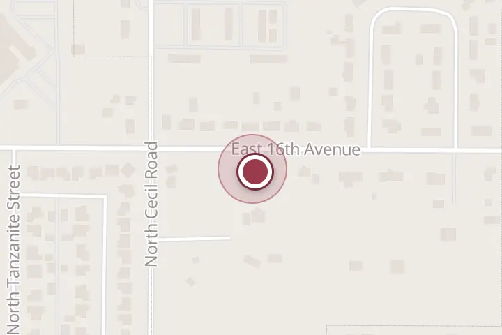 Street map around 3330 E 16th AvePost Falls, Post Falls, with a pin at Dr Carpet And Cleaners