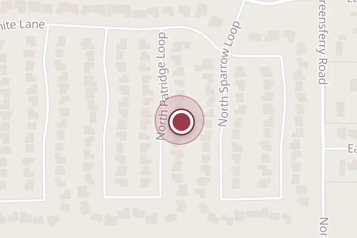 Street map around 2632 Partridge Loop, Post Falls, with a pin at Driftcrest Studio
