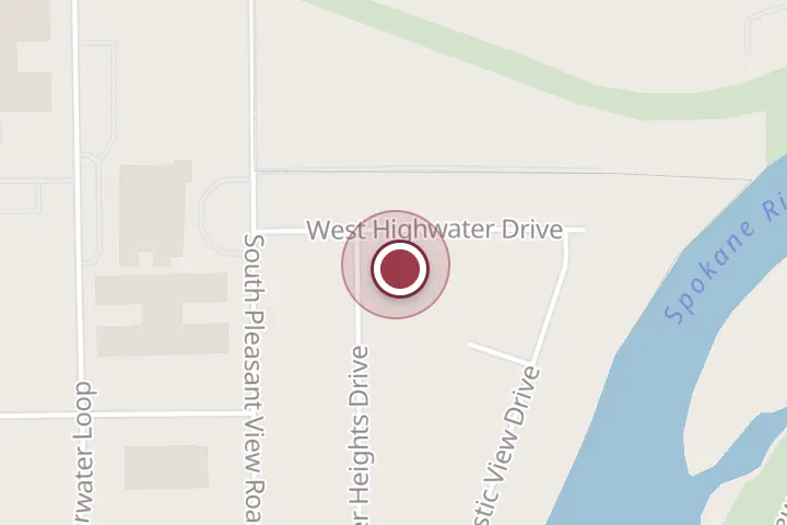 Street map around 601 S River Heights Dr, Post Falls, with a pin at EXP Realty