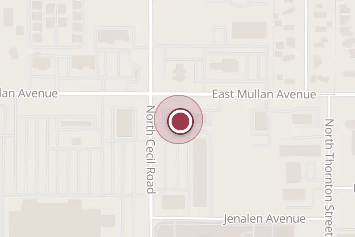 Street map around 780 N Cecil Rd Ste 102, Post Falls, with a pin at Faded and Confused Barber Shop