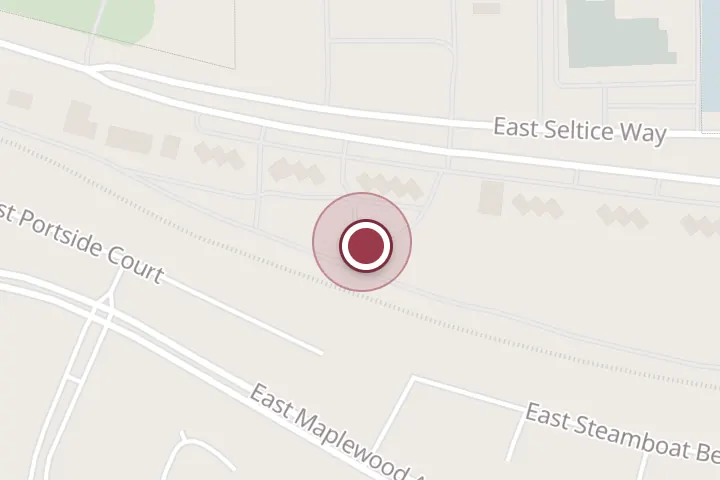 Street map around 5210 E Seltice Way Ste 103, Post Falls, with a pin at Five Star Painting of Coeur d’Alene