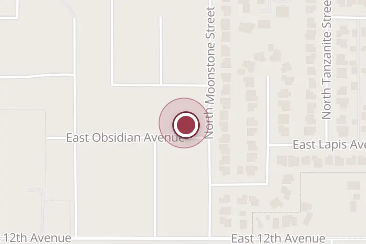 Street map around 2822 E Obsidian Ave, Post Falls, with a pin at Forced Fours Performance