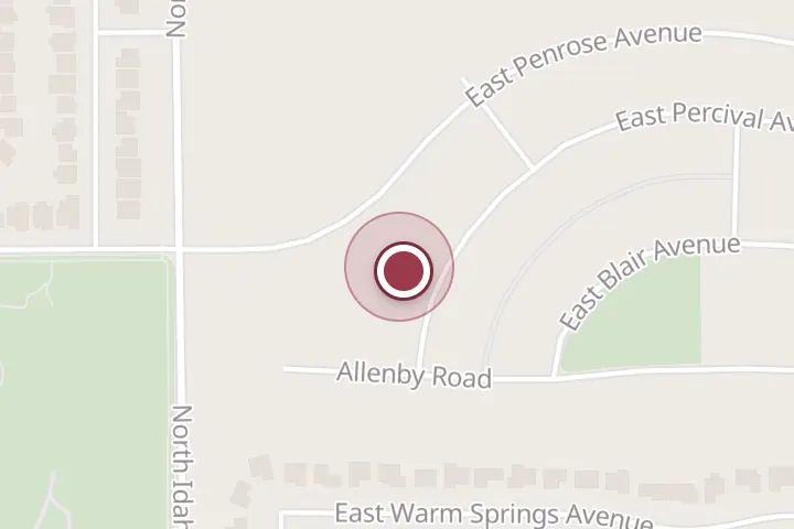Street map around 979 E Percival Ave, Post Falls, with a pin at Freedom Landworks