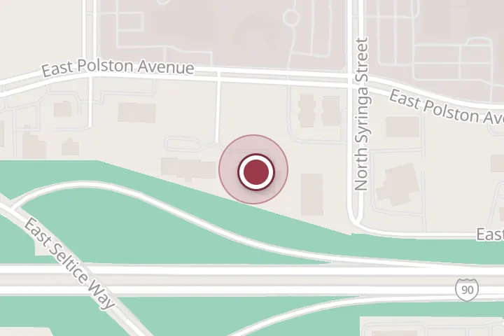 Street map around 602 N Calgary Ct #202, Post Falls, with a pin at Giardino Anthony G DDS