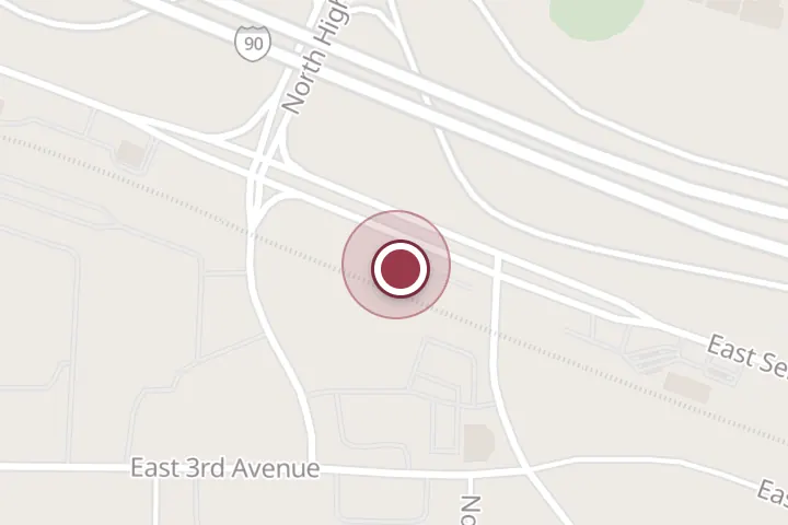 Street map around 3826 E Seltice Way, Post Falls, with a pin at Golden Rule Brake - Post Falls