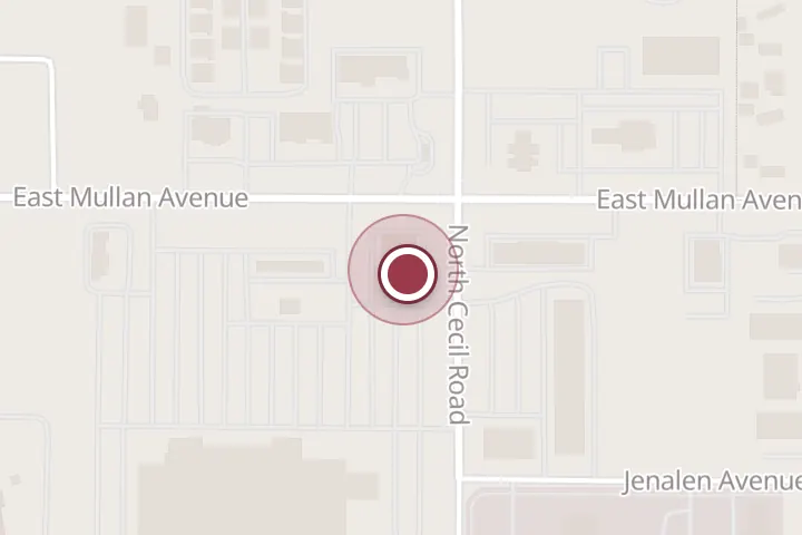 Street map around 3134 E Mullan Ave C, Post Falls, with a pin at Great Clips