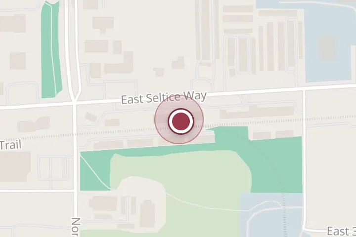 Street map around 2600 E Seltice Way, Post Falls, with a pin at Hair by Ecko