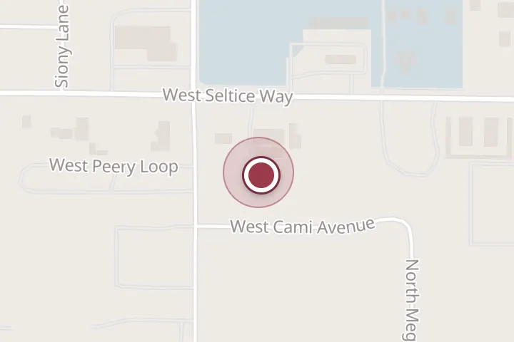 Street map around 3128 W Seltice Way, Post Falls, with a pin at Hartt's Customs & Restoration