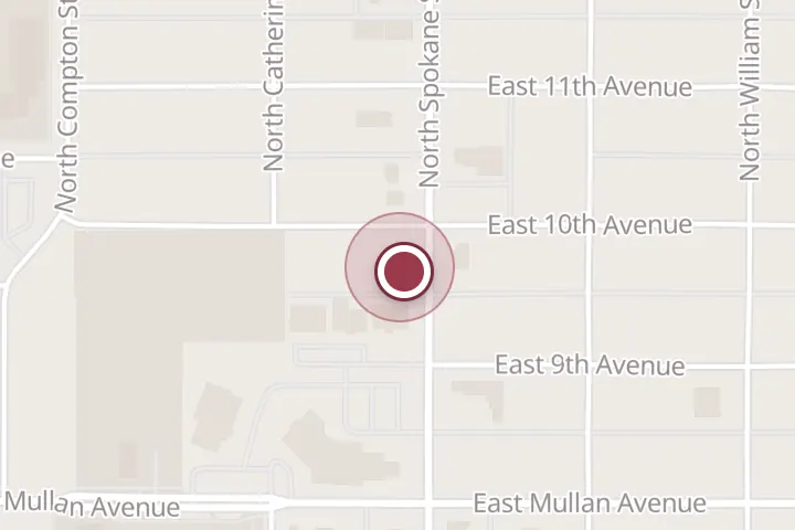 Street map around 917 N Spokane St, Post Falls, with a pin at Haug & Groom CPAs PLLC