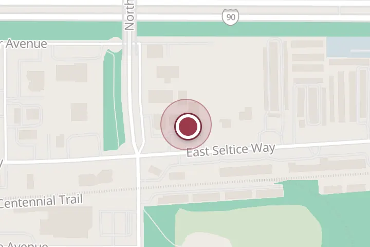 Street map around 2525 E Seltice Way Ste C, Post Falls, with a pin at Health Within Chiropractic Center