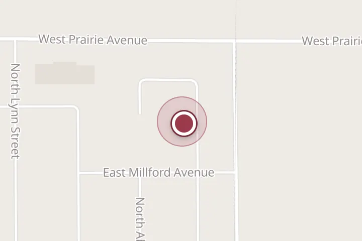 Street map around 4027 N Pradera Ct, Post Falls, with a pin at Hearth Homes