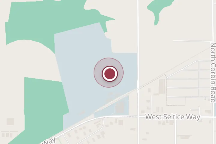Street map around 1545 N Pleasant View Rd, Post Falls, with a pin at Interstate Concrete & Asphalt, A CRH Company