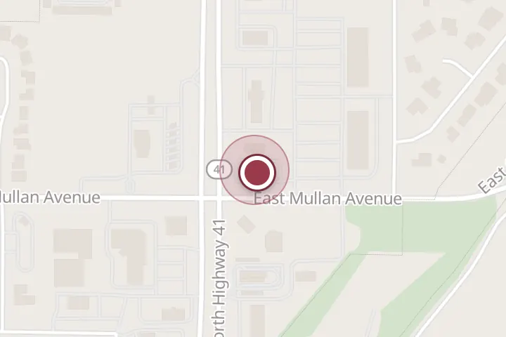 Street map around 850 ID-41, Post Falls, with a pin at Jack in the Box