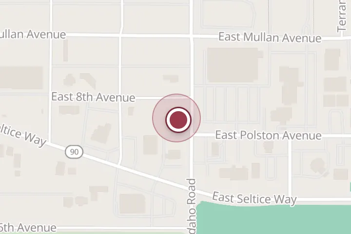 Street map around 761 N Idaho St, Post Falls, with a pin at Jefe’s Tacos + Tequila