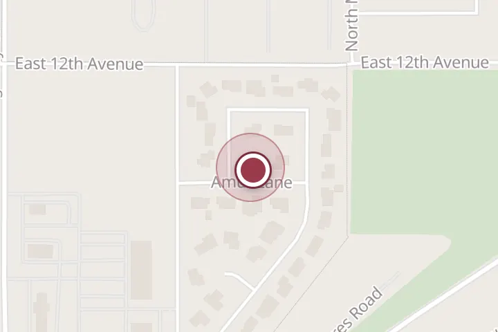 Street map around 4321 E Amur, Post Falls, with a pin at Jefferson Builders LLC