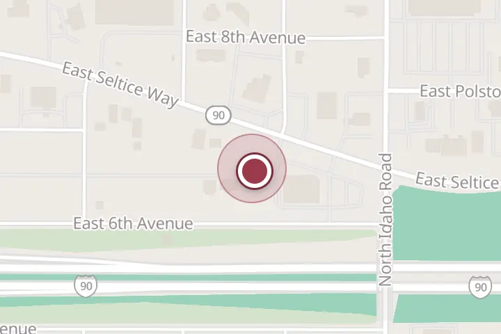 Street map around 614 E Seltice Way Ste A, Post Falls, with a pin at Jeremy Lacaria - State Farm Insurance Agent