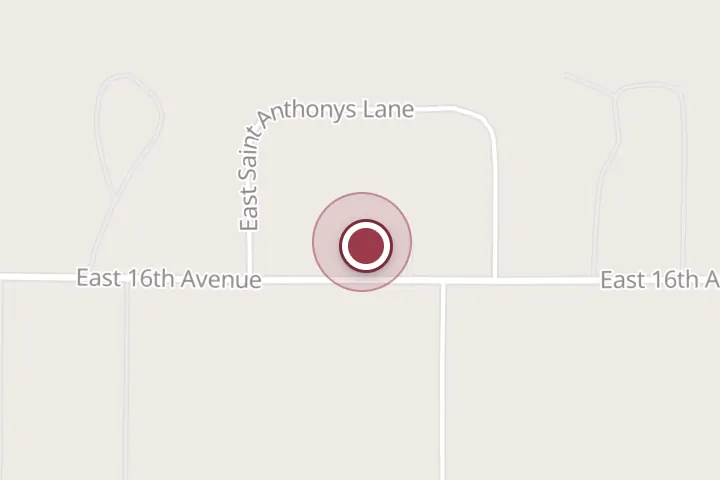 Street map around 4723 E 16th Ave, Post Falls, with a pin at KV Paint Coatings Services, LLC