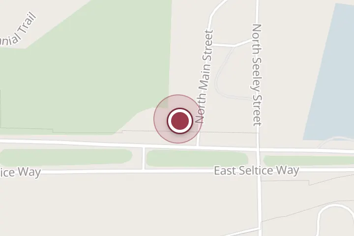 Street map around 6491 E Seltice Way, Post Falls, with a pin at Lake Coeur d'Alene Movers